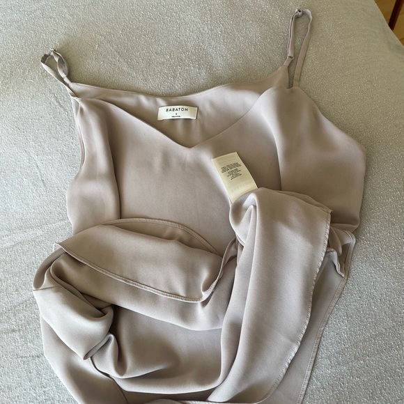 Aritzia Babaton elegant flowy grey cami EUC - Picture 7 of 9